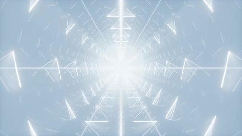 Abstract white tunnel.