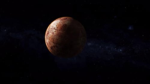 Rotated Realistic Original 3d Makemake Fictional Planet On Space