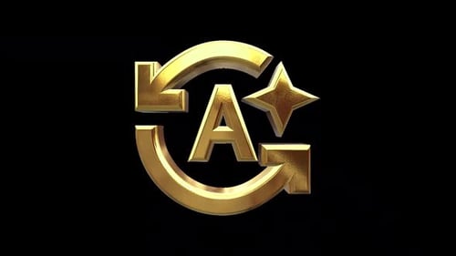 Golden Letter A Corporate Logo Animation