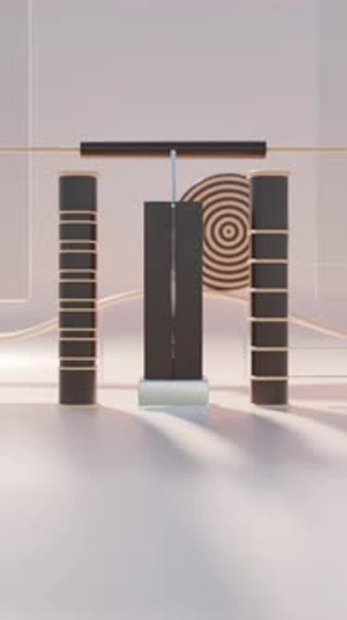 Slice 3D Loop Shapes Animation