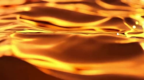 Abstract Golden Fluid Waves Background Animation
