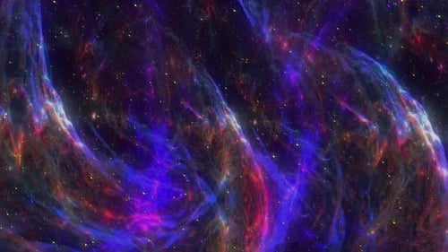 Colorful Space Nebula with Stars Loop Background
