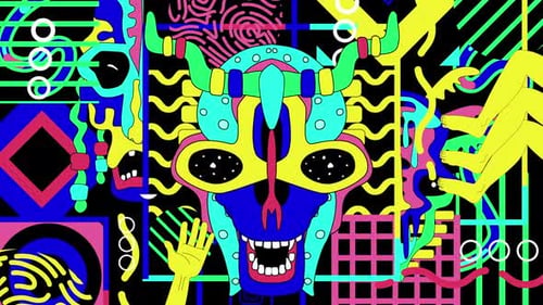 Abstrakte Maske