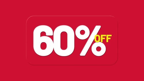 Modern 60 Percent Off Sale Promotion Animation