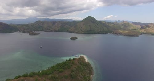 very beautiful green hills in Komodo Island