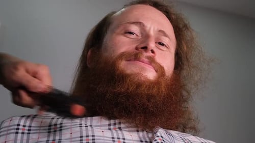 Bearded Person Styling and Grooming Long Red Hair