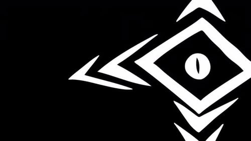 Artistic Stylized Eye Graphic Color Inversion