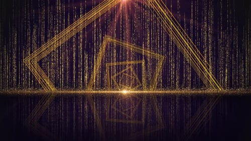 Gold Lights Rays Scene Background Abstract Golden Light Rays Scene with Stairs Light Rays Effect