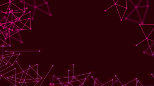 Animación de patrones de fondo de red abstracta futurista: visualización de datos digitales de alta tecnología