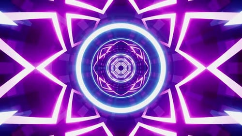 Neon Geometric Loop For Club Visuals
