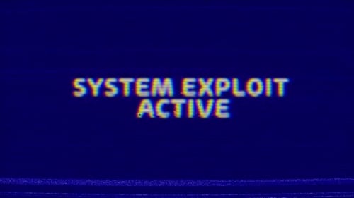 Animated System Exploit Glitch Text Reveal