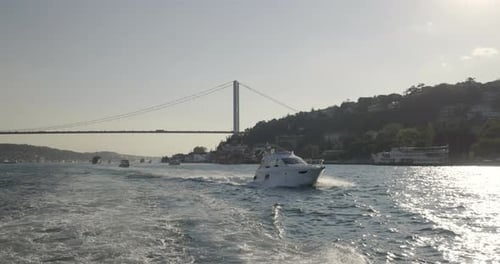 Sailing on the Bosphorus, in Istanbul, Turkey