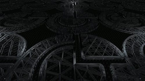 Dark Abstract Geometric Pattern Loop Background