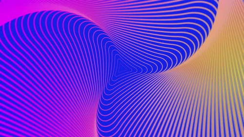 Abstract Flowing Lines Background Animation in Gradient Colors
