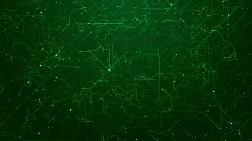 Holograma de onda de dados digital abstrato Código 3D Edifícios digitais Partículas de Big Data Código binário brilhante