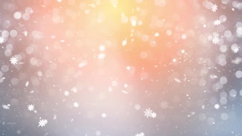 Fond bokeh de Noël avec neige et flocons de neige 30