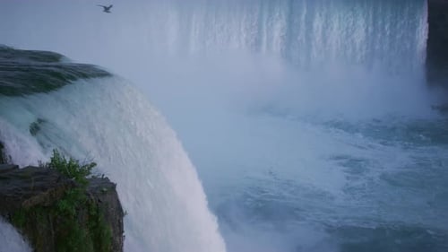 Niagara River as it goes over the falls