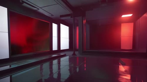 Innovative Virtual News Studio: Cutting-Edge Set for Engaging Multimedia Presentation