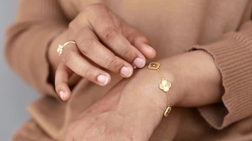 Jeweler Bracelet on the Female Wrist