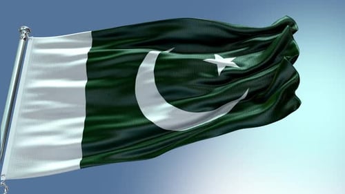 Photorealistic Waving Pakistan National Flag