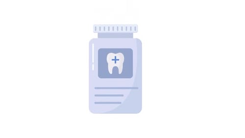 Animated Flat Design Medicine Bottle with Pills