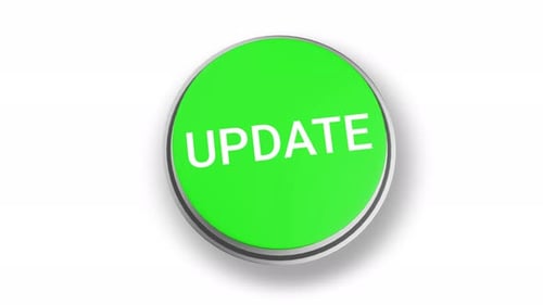 Animated Green Update Button 3D Press