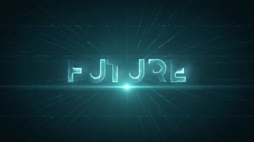 Future 4 K Digitaler Datentext