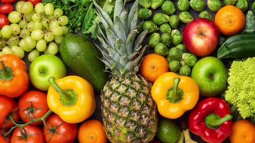 Healthy Eating Ingredients Fresh Vegetables Fruits and Superfood Nutrition Diet Vegan Food