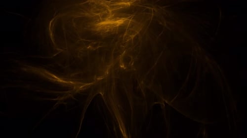 Abstract Golden Glowing Fractal Energy Loop Background