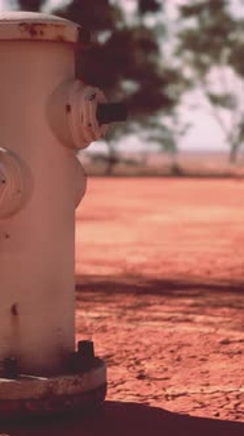Old Rusted Fire Hydrant in Desert