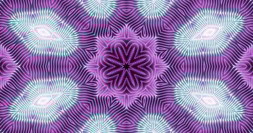 Abstract Neon Pattern Kaleidoscope Motion Background