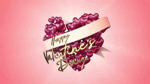 Glossy Hearts and Golden Text Valentine's Day Reveal