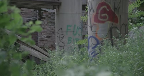 wide day interior of abandoned building
