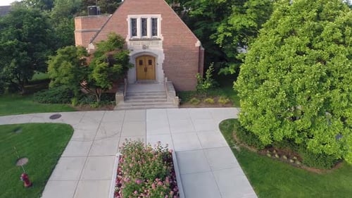 Michigan State University Chapel Aerial 4K