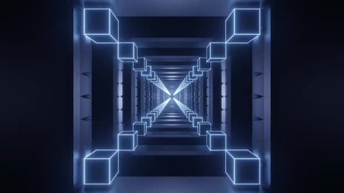 Cube Neon Tunnel Hd