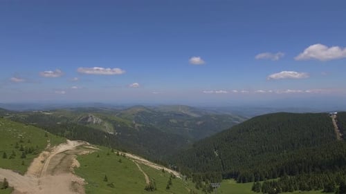 Mountain Landscape In Summer Aerial