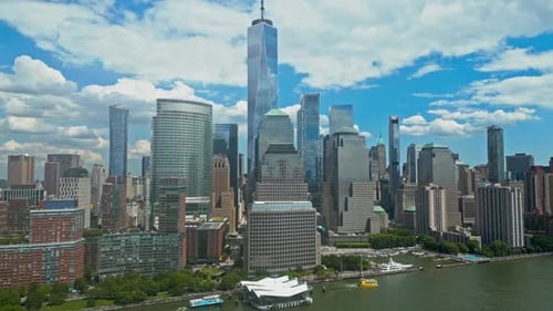 NYC Aerial View New York City Skyline Park and Cityscape of Manhattan in USA New York City NYC