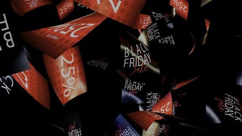 Animated Black Friday Sale Discount Cards Falling