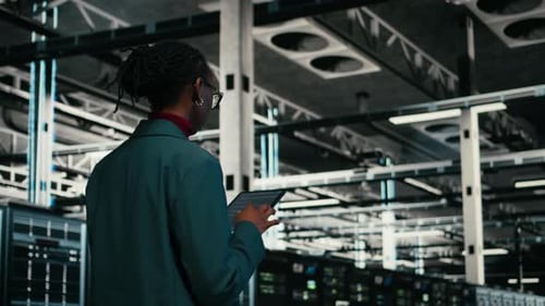 Writing Code Tablet Application and Programmer in Data Center