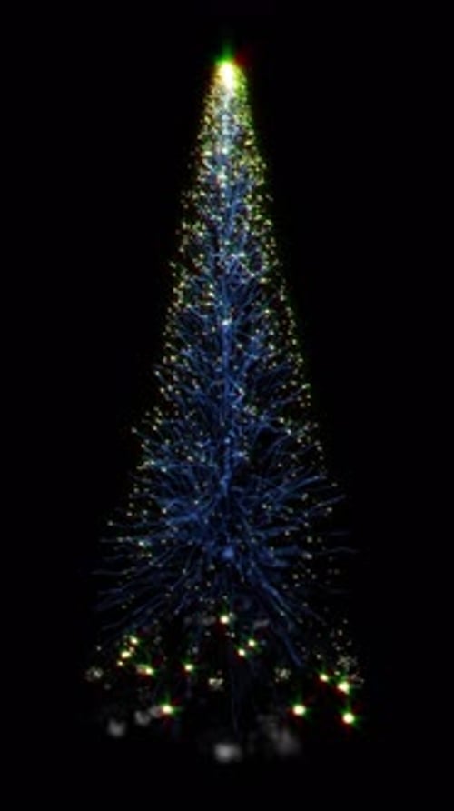Magisches vertikales Weihnachtsbaumwachstum