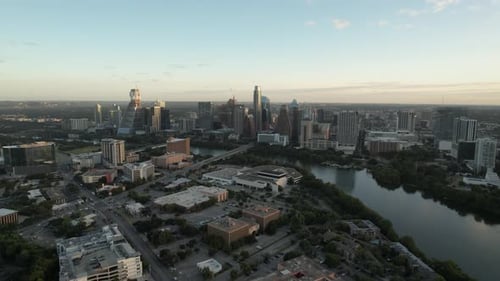 Austin Texas Skyline by Drone