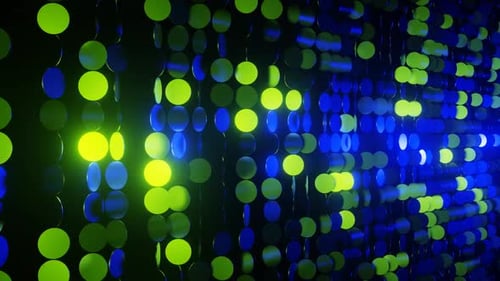 Hängespiegel-Hintergrund VJ Loop in HD, limettenfarben und blau schimmernd
