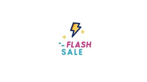 Animiertes Flashsale-Symbol