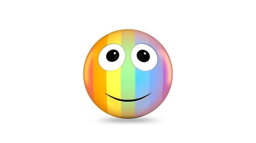 Smiling Rainbow Emoji Animation Loop