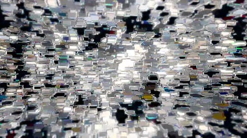 Abstract Digital Shimmering Rectangle Pattern Loop