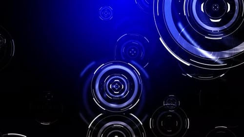 Technologie: Schleife mit blauem Hintergrund