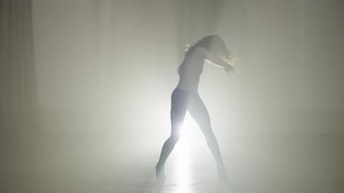 Beautiful Girl Dancing High Heels Dance in the Studio