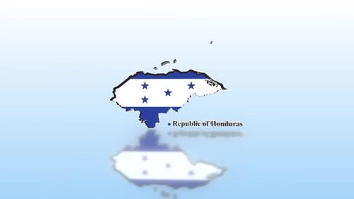 Honduras-Karte mit Flagge