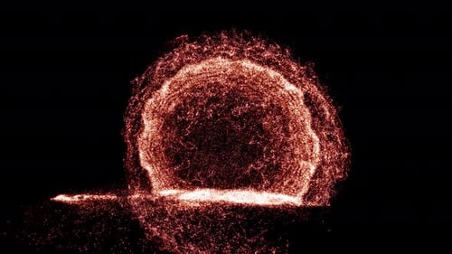 Abstract Particle Sphere Logo Reveal