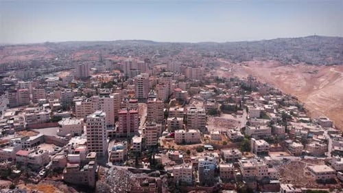 Arab west bank Town Aerial view
